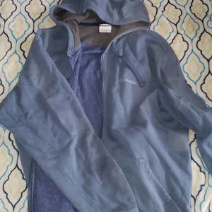 Columbia blue zip up hoodie.     Size XXL